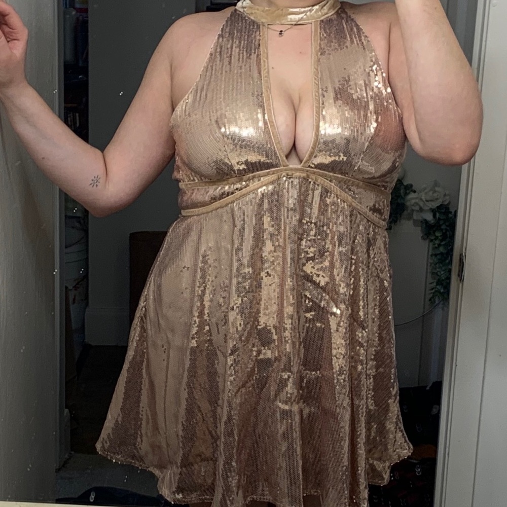 Free People Champaign Sequin Dress